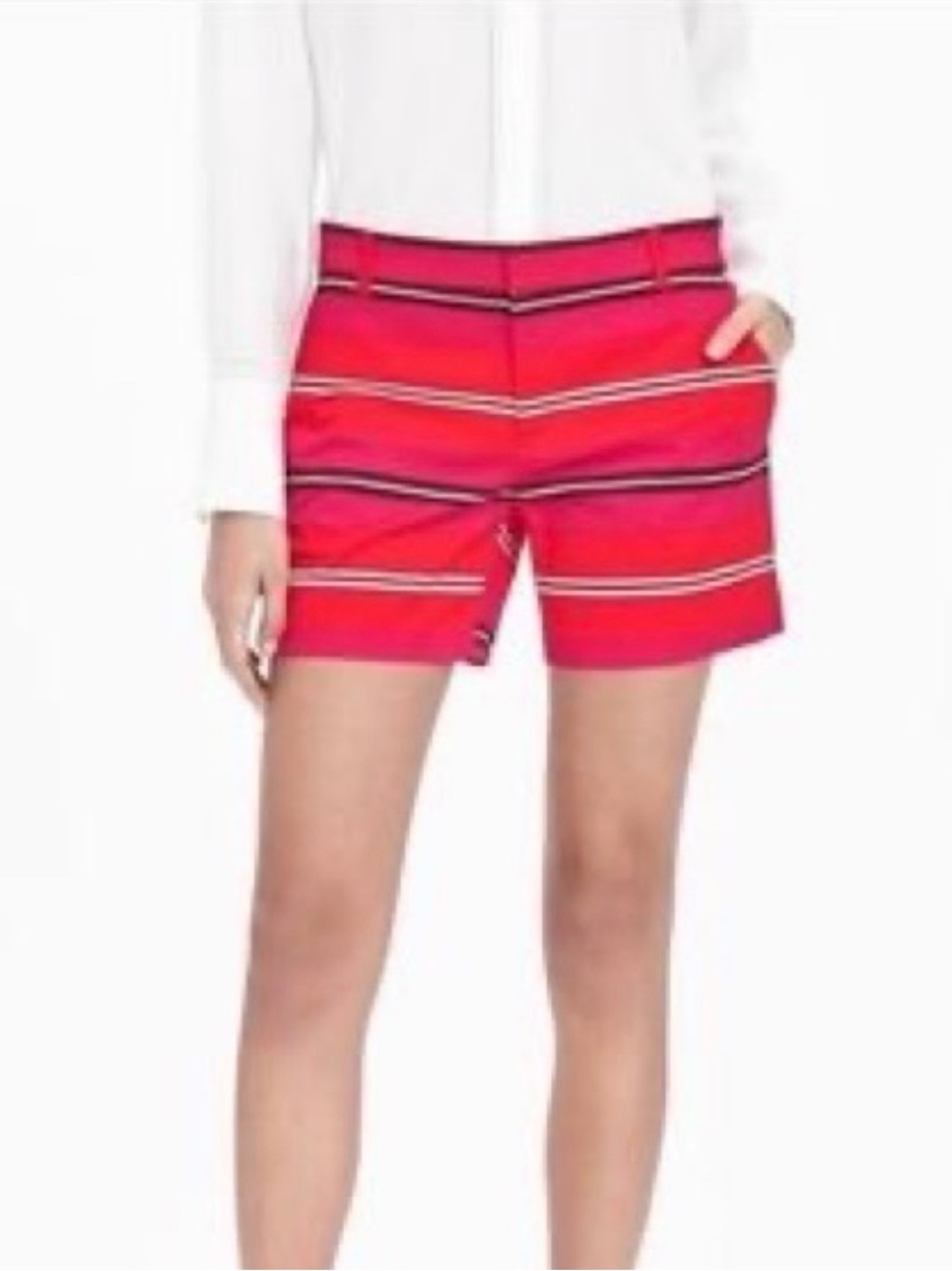 Banana Republic Red Striped Women's Shorts